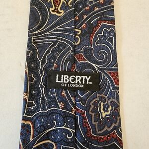 Liberty of London Blue and Red Paisley Tie